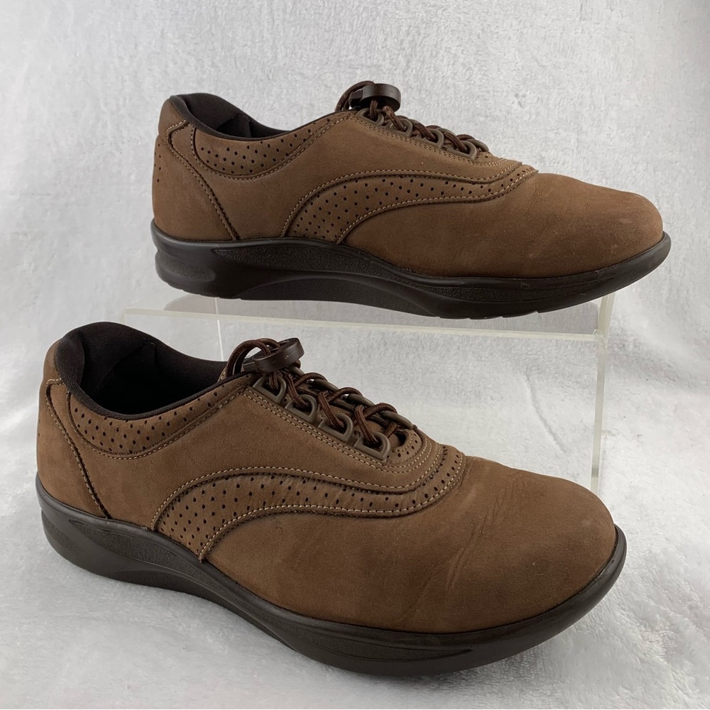 SAS Walk Easy Womens Walking‎ Shoes Chocolate Nubuck 8.5M Tripad Lightweight